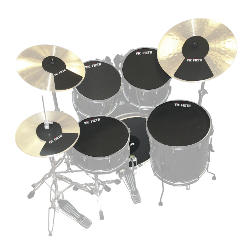 Vic Firth - Rock Pre Pack Mutes - 12'', 13'', 14'', 16'', 22'', Hi-Hat & Cymbals (2)