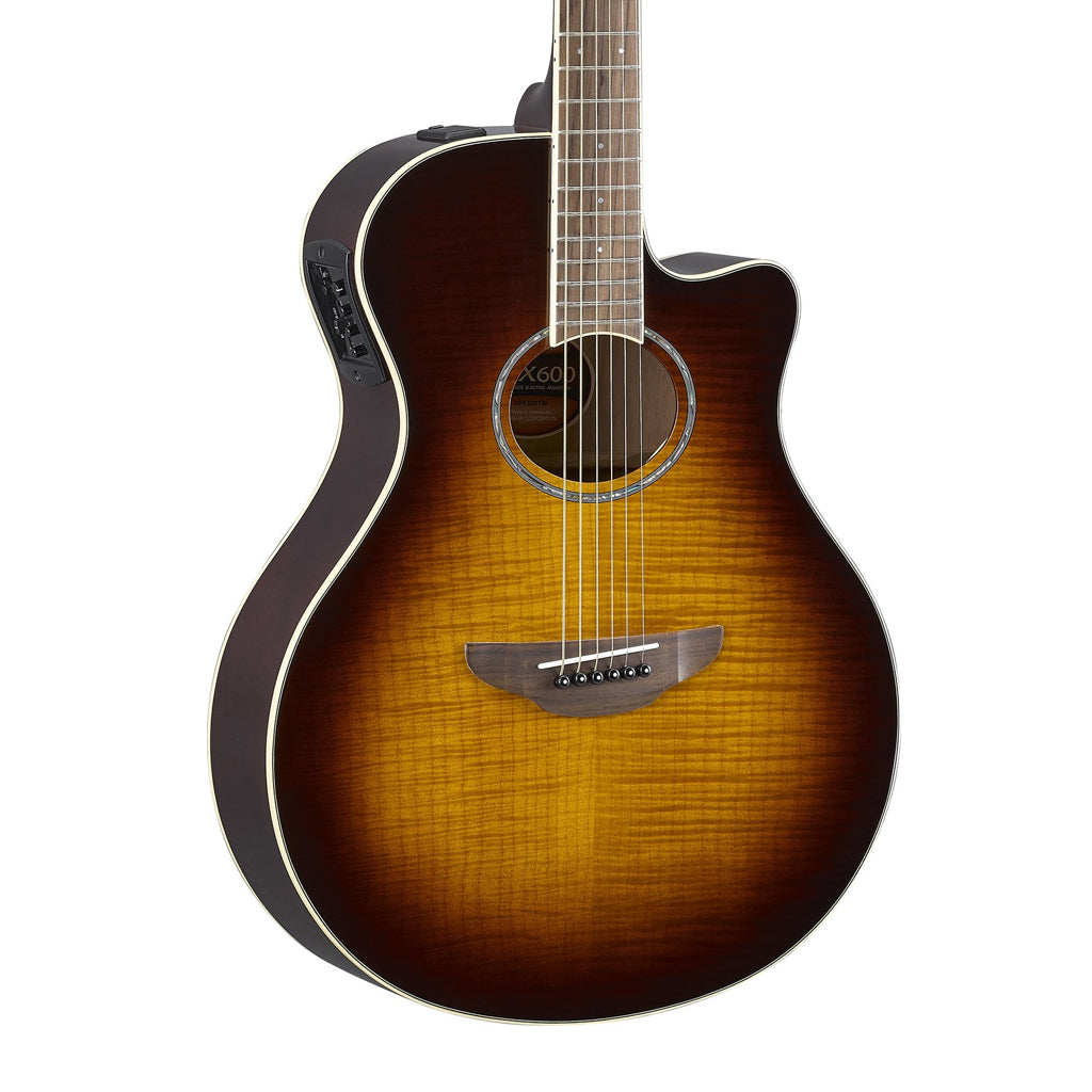 Yamaha APX600FM Tobacco Brown Sunburst Flamed Maple Acoustic Electric Guitar