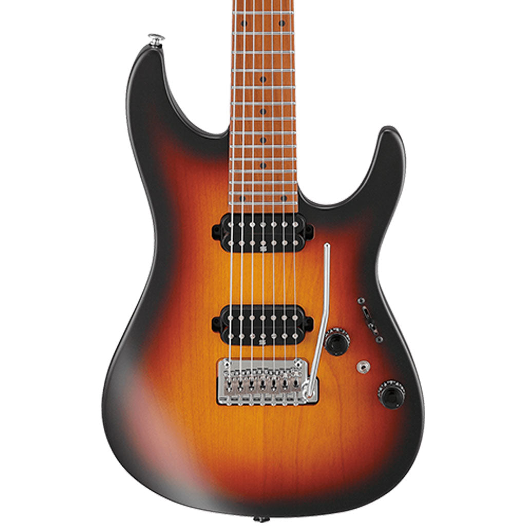 Ibanez - AZ24027 7-String Prestige Electric Guitar W/ Case - Tri Fade Burst Flat