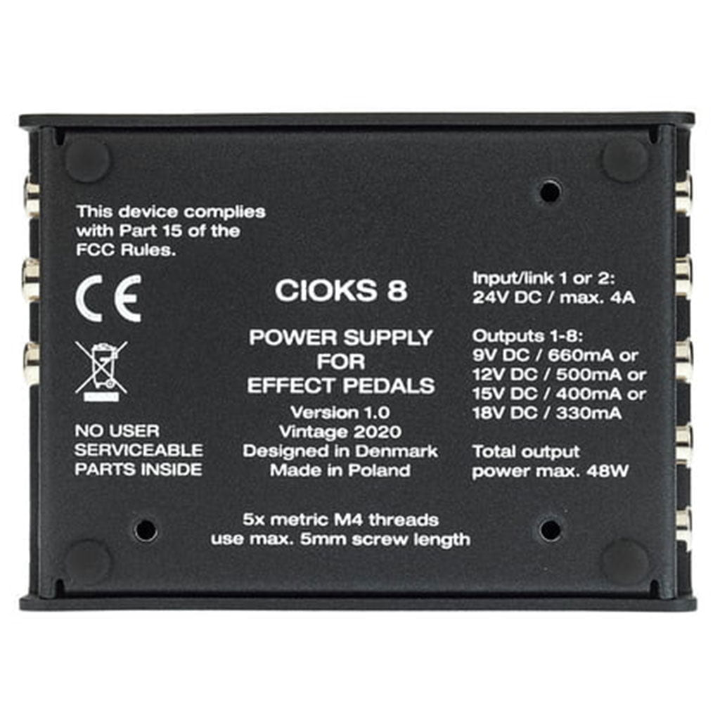 CIOKS 8 (expanderkit)*8 outlet in 8 isolated DC, 5v USB and 24V DC AUX OUT with 2A Max