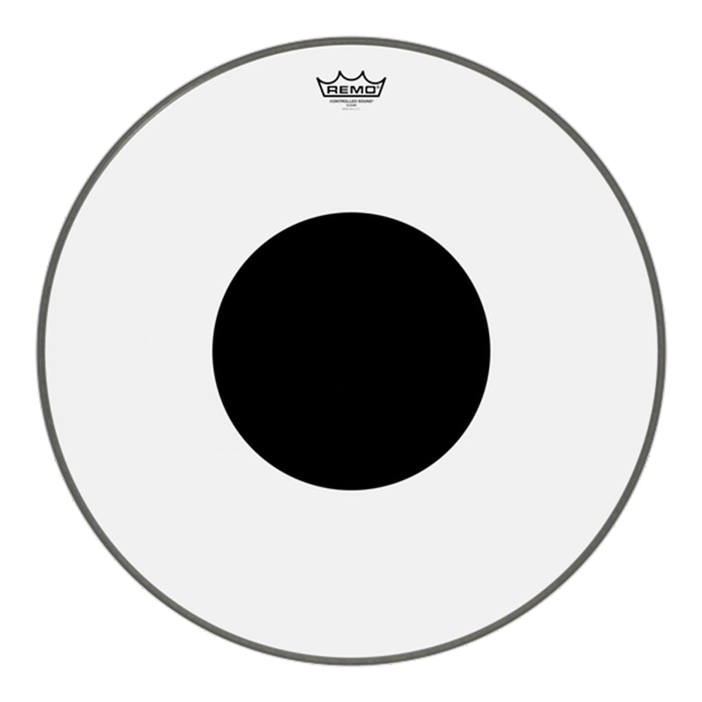 Remo - 22" Control Sound Clear Black Dot - Bass Drum