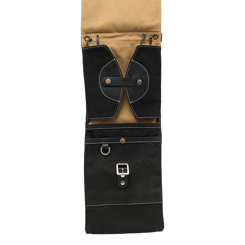 Tackle Compact Waxed Canvas Stick Bag - Black-Sky Music