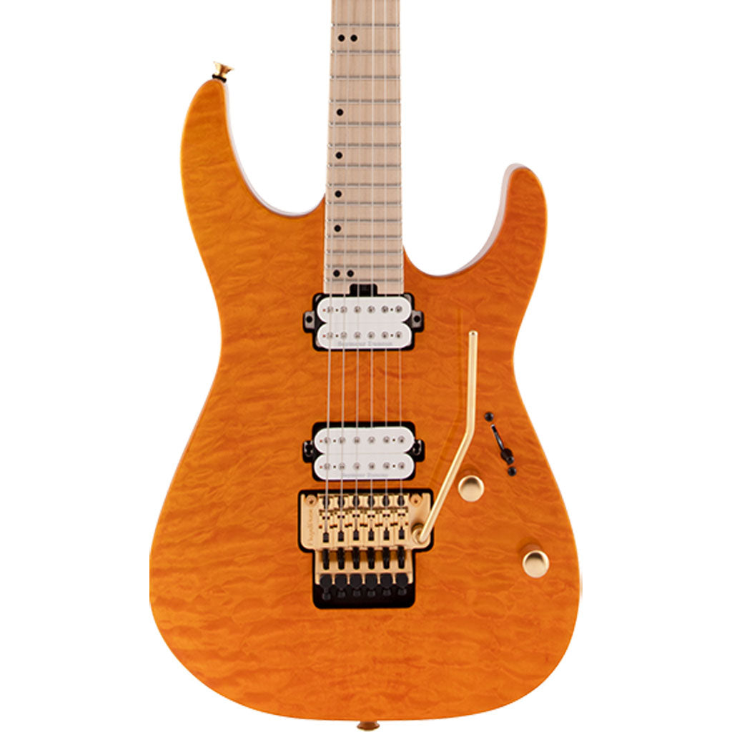 Charvel Pro-Mod DK24 HH FR M Mahogany with Quilt Maple - Dark Amber