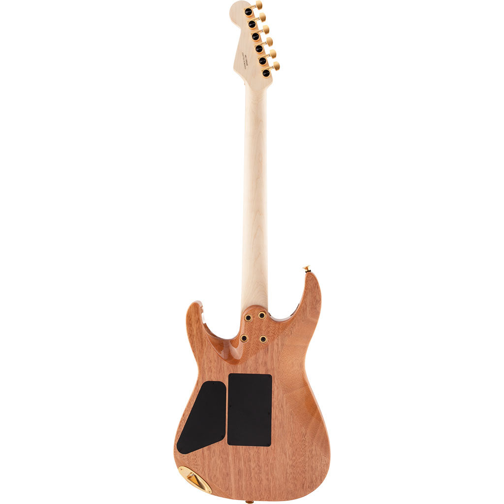 Charvel Pro-Mod DK24 HH FR M Mahogany with Quilt Maple - Dark Amber
