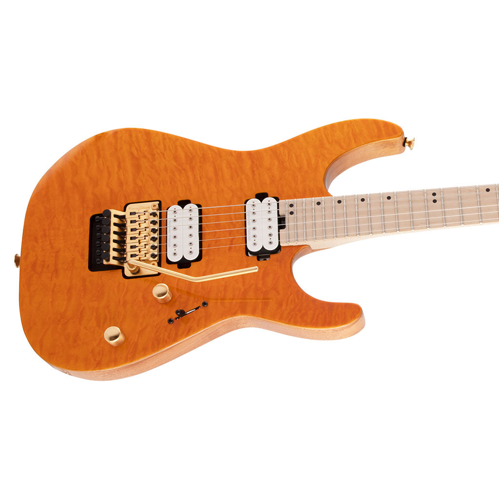 Charvel Pro-Mod DK24 HH FR M Mahogany with Quilt Maple - Dark Amber