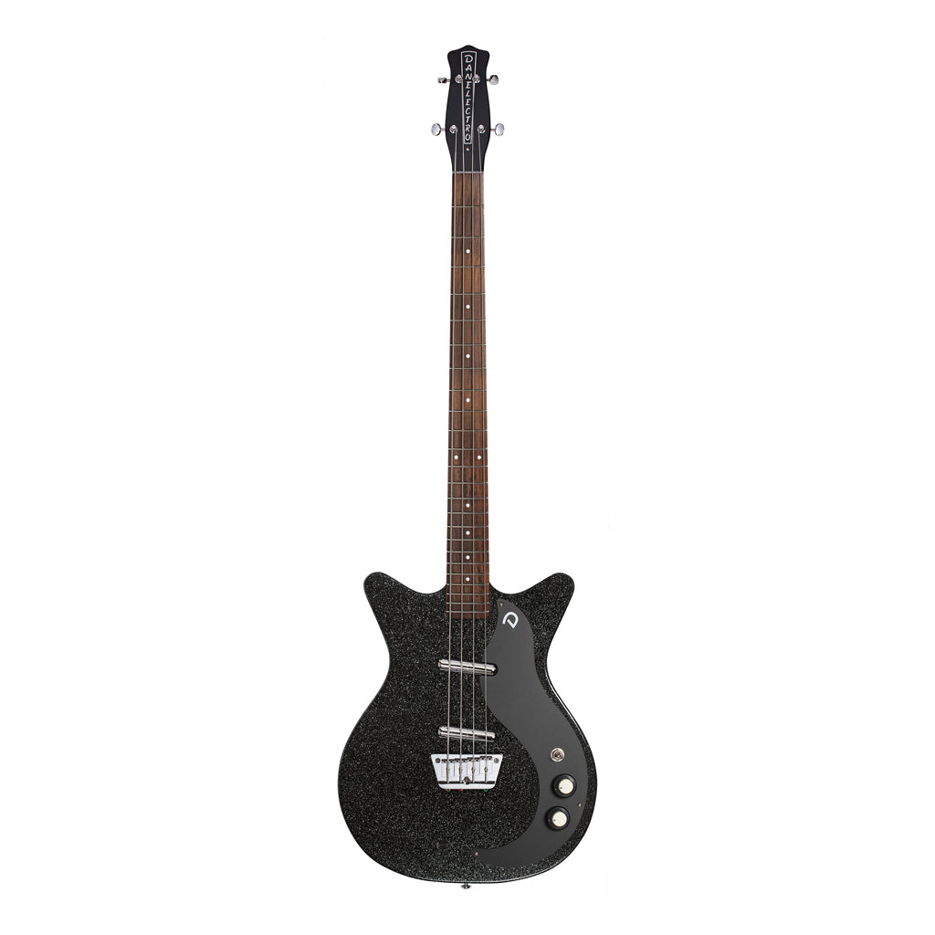 Danelectro '59 Short Scale Bass Guitar - Black Metal Flake
