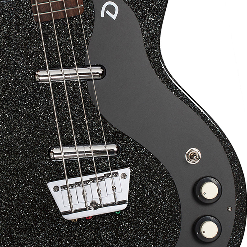 Danelectro '59 Short Scale Bass Guitar - Black Metal Flake