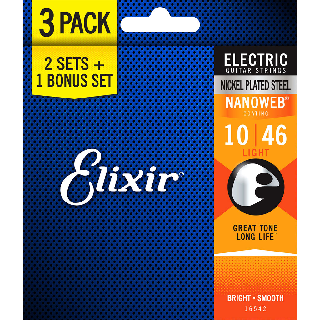 Elixir - Electric Nanoweb Light - 3 Pack - 10-46