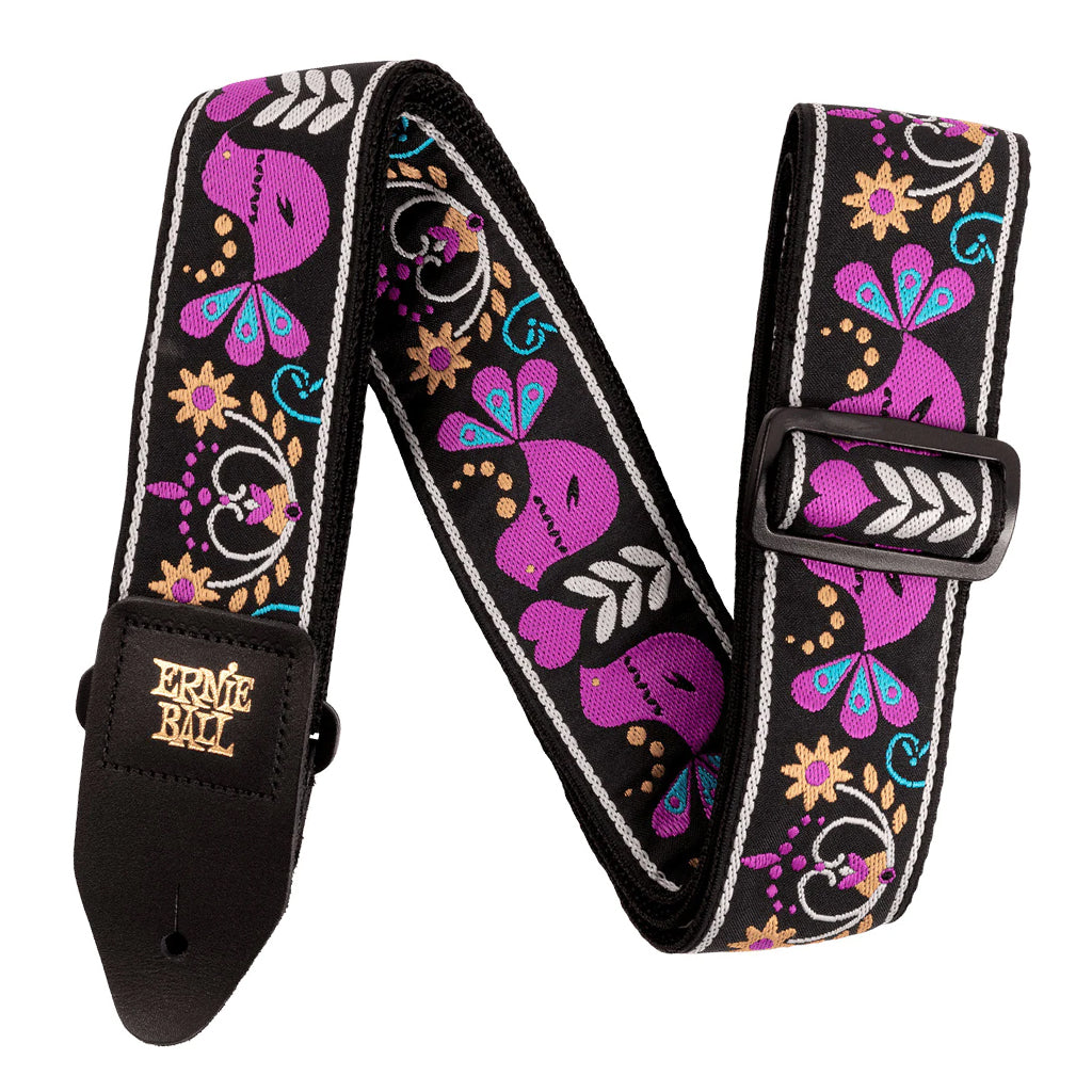 Ernie Ball Jacquard Strap Purple Bird Lupin