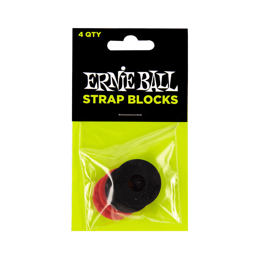 Ernie Ball E4603 Strap Blocks (Red/Black) - 4 Pack