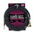 Ernie Ball 10 Black Braided Guitar Cable Straight Angle
