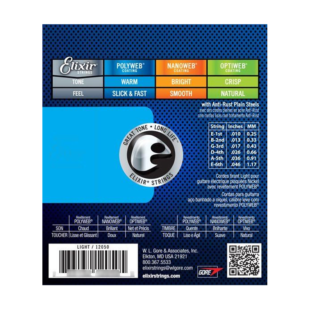 Elixir Polyweb 10 46 Electric String Set Nickel Plated Steel Light E12050