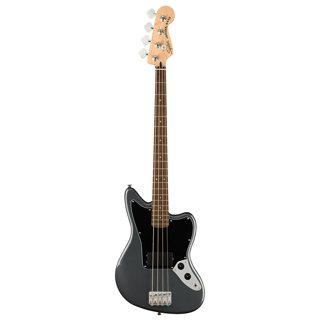 Squier Affinity Series Jaguar Bass H Laurel Fingerboard Black Pickguard Charcoal Frost Metallic