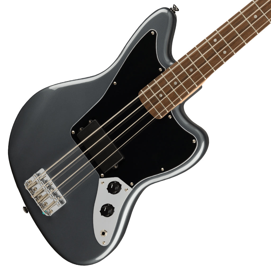 Squier Affinity Series Jaguar Bass H Laurel Fingerboard Black Pickguard Charcoal Frost Metallic