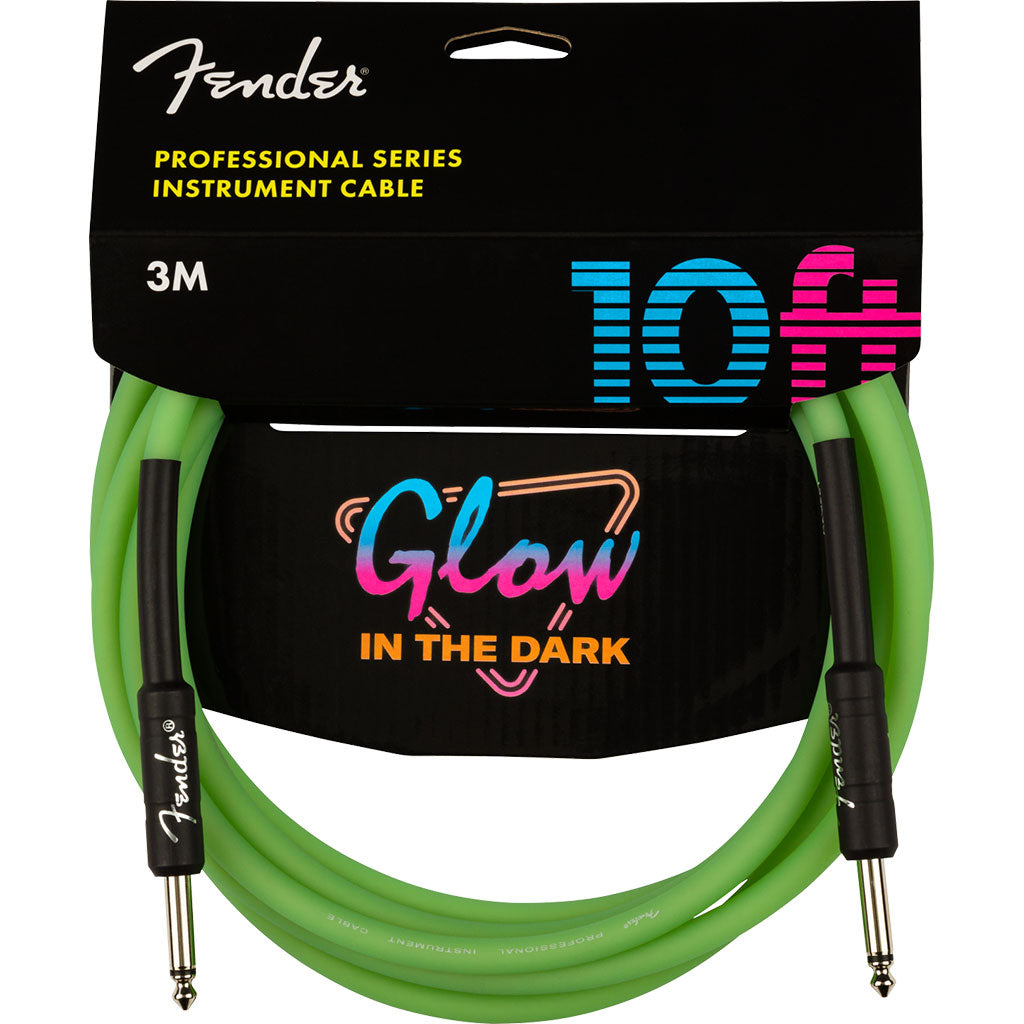 Fender - Professional Glow in the Dark Cable, Green, 10'