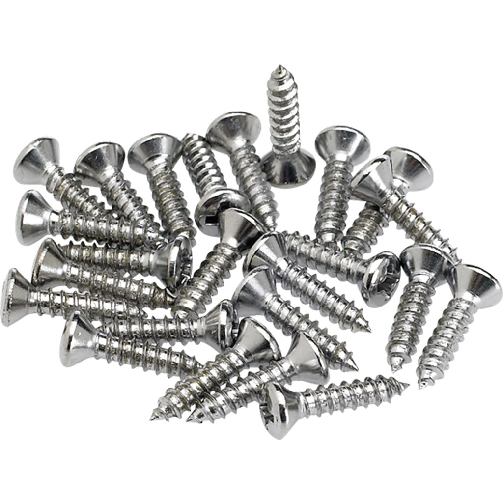 Fender Pickguard/Control Plate Mounting Screws - Chrome - 24 pcs.