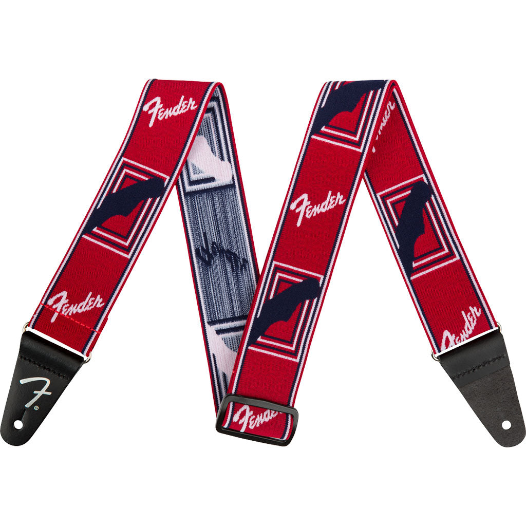 Fender WeighLess Monogram Strap - Red/White/Blue-Sky Music