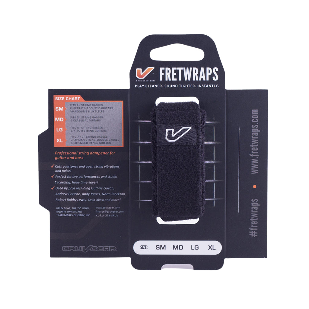 Gruv Gear Fretwraps 1 Pack Black Large