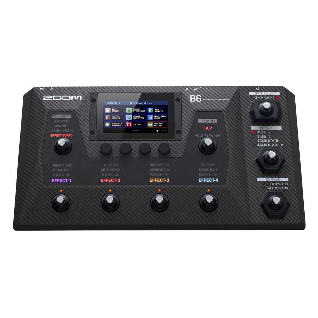 Zoom B6 Bass Effects & Amp Simulator