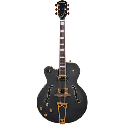 Gretsch G5191BK Tim Armstrong Signature Electromatic® Hollow Body, Left-Handed, Gold Hardware, Flat Black
