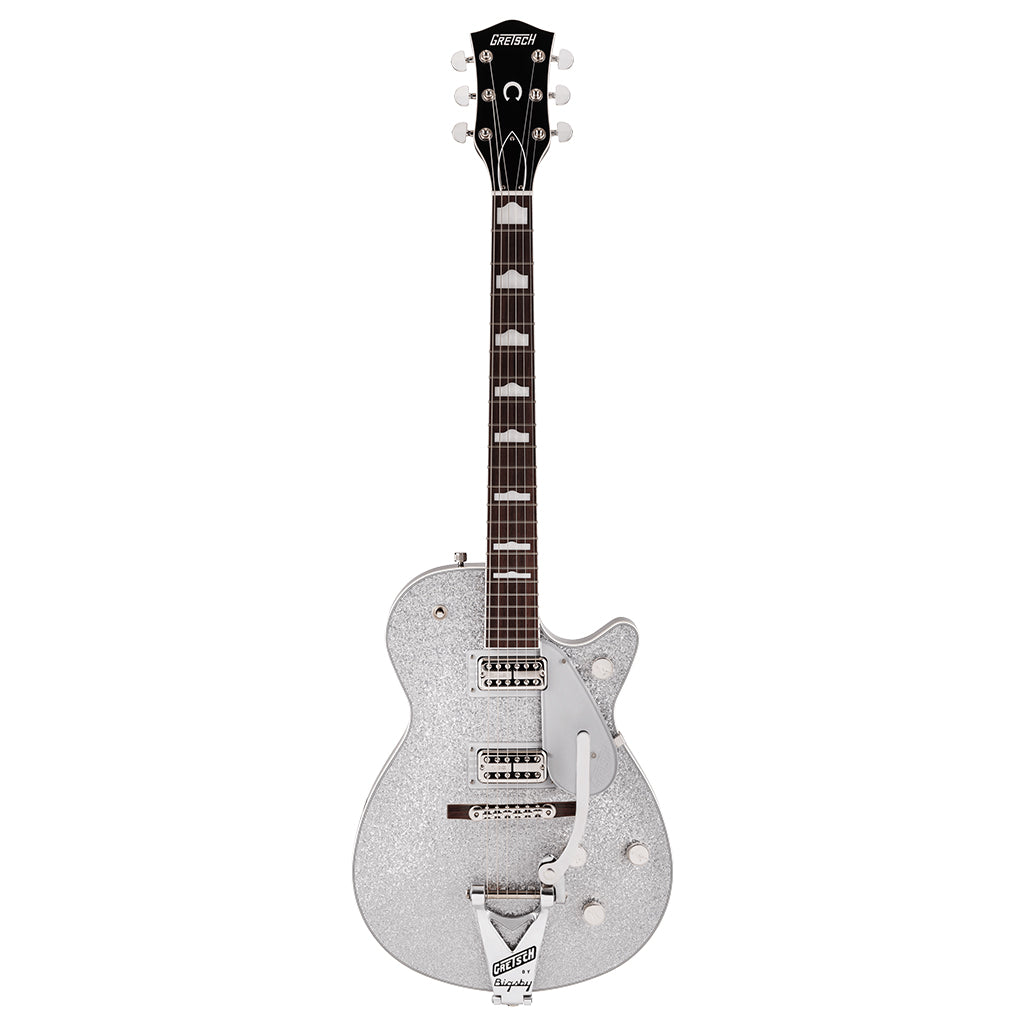 Gretsch G6129T 89 Vintage Select 89 Sparkle Jet with Bigsby Rosewood Fingerboard Silver Sparkle