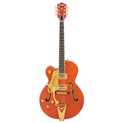 Gretsch G6120TG LH Players Edition Nashville Hollow Body with String Thru Bigsby and Gold Hardware Left Handed Orange Stain