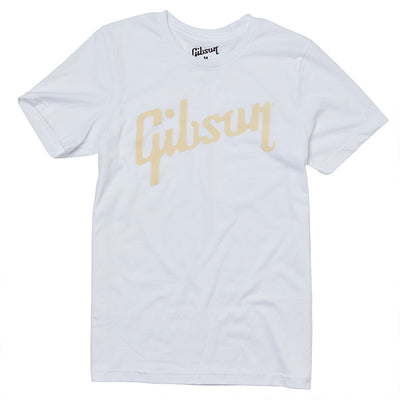 Gibson Distressed Logo Tee White - Large