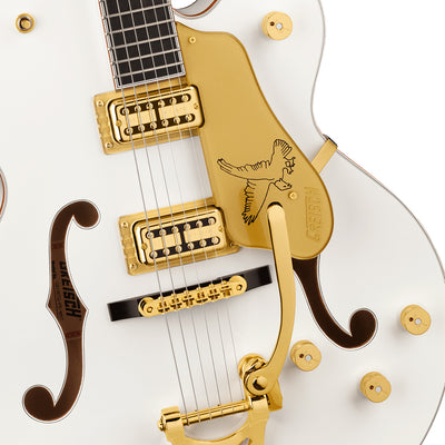 Gretsch G6136TG Players Edition Falcon Hollow Body with String Thru Bigsby and Gold Hardware White