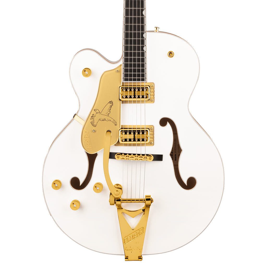 Gretsch G6136TG LH Players Edition Falcon Hollow Body with String Thru Bigsby and Gold Hardware Left Handed White