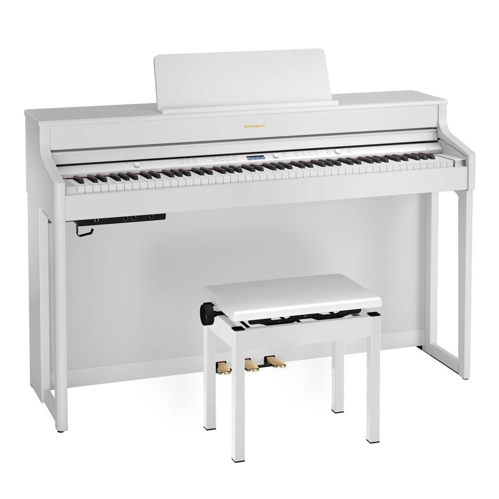 Roland HP702 Digital Piano & Stool White