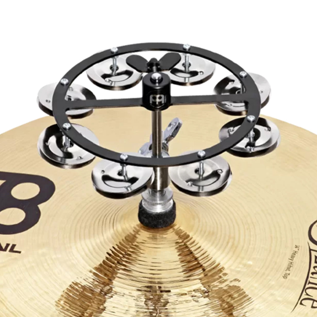 Meinl - HTHH1BK - Hi-Hat Tambourine - S Row - Steel Jingles - Black (HC)