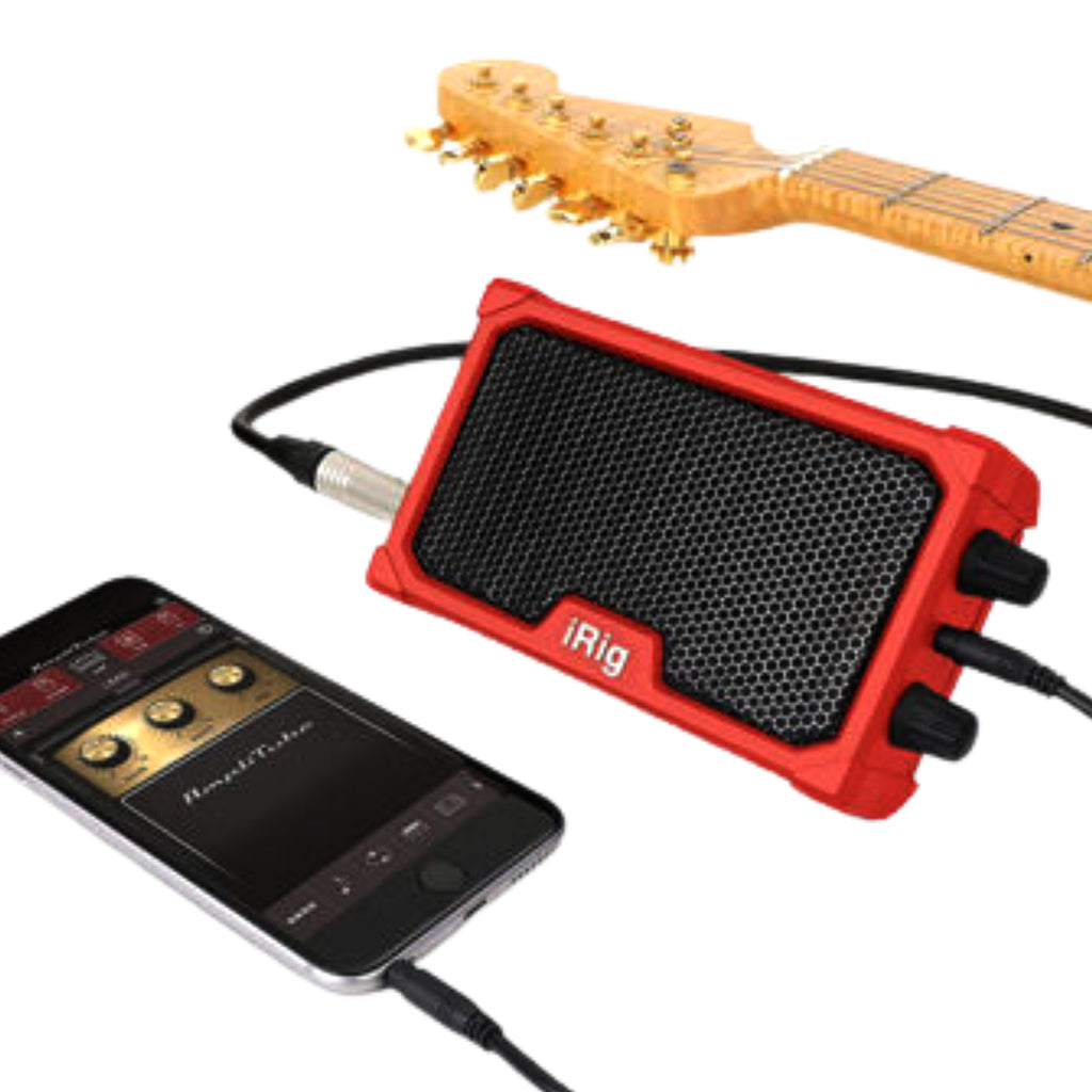 iRig Nano Amp Red Portable Micro Amp with integrated iOS Audio Interface