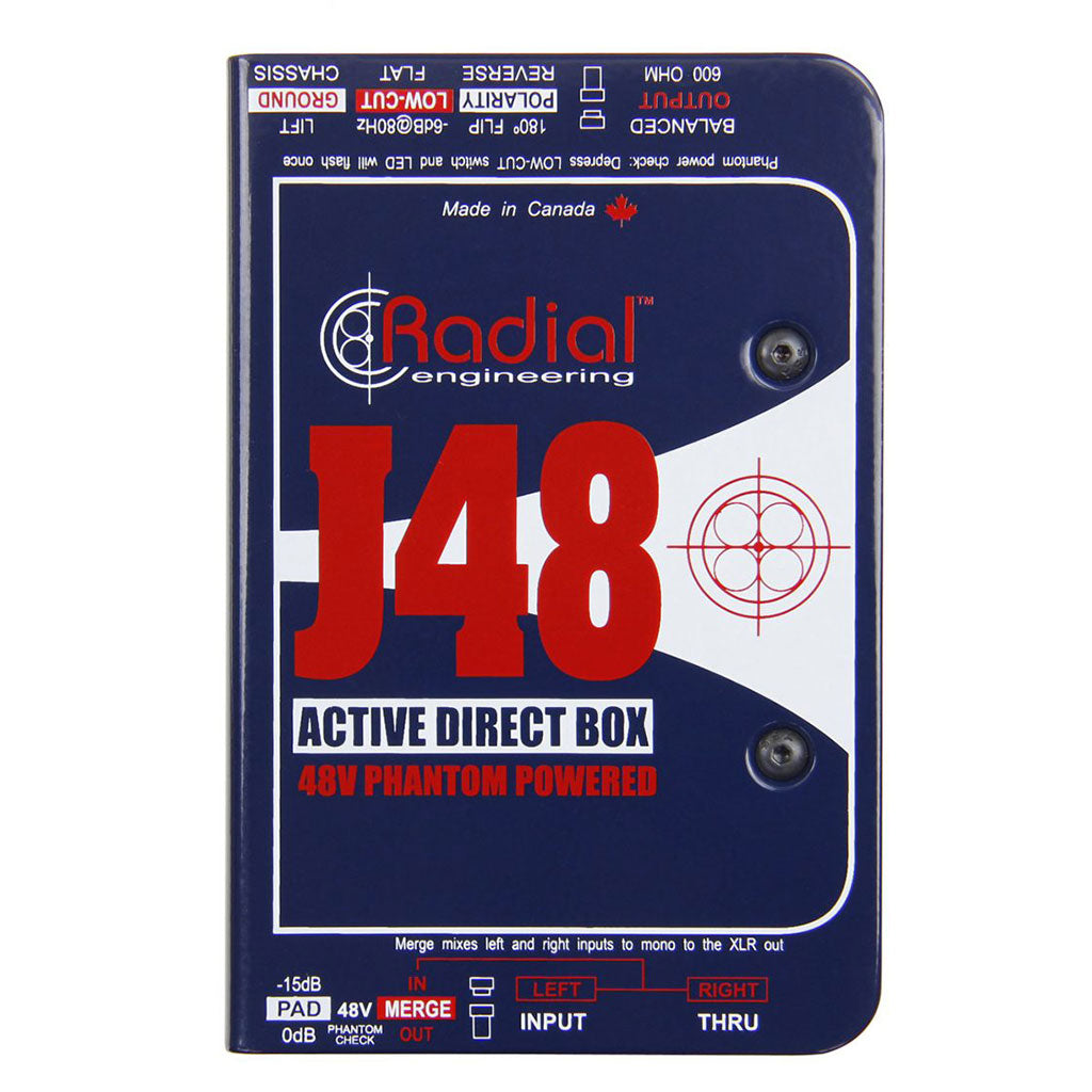 Radial J48 - Active 48V Phantom Powered Direct Box with Digital
