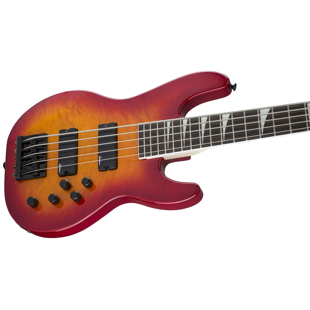 Jackson JS Series Concert Bass JS3VQ, Amaranth Fingerboard, Cherry Bur