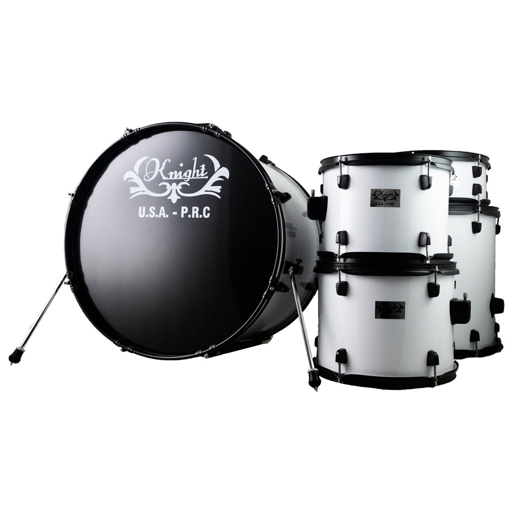 Knight - 5-Piece Drum Kit with Hardware - White