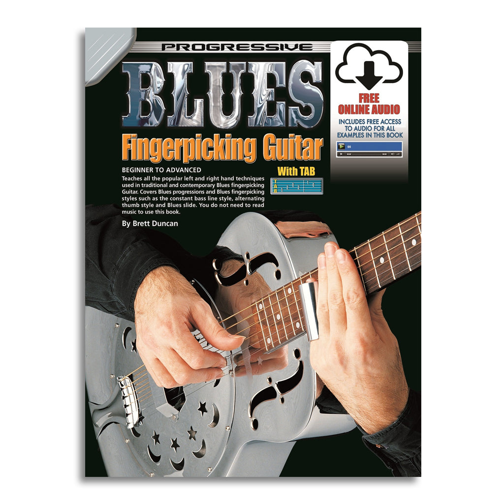 Progressive Blues Fingerpicking Guitar Book  Online Audio