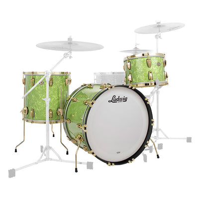 Ludwig - 110th Anniversary Classic Maple KIT - Emerald Green Ripple with Brass HW - 13, 16, 22
