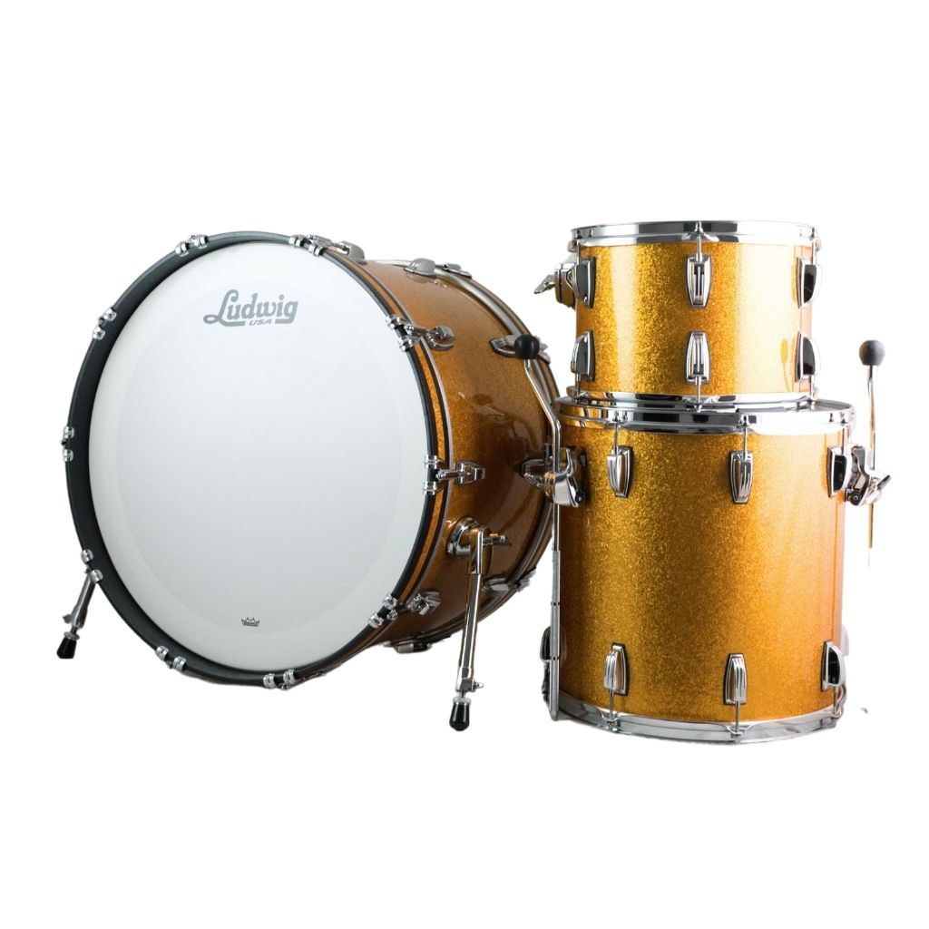 Ludwig - Classic Maple - 24&quot; Pro Beat 3-Piece Shell Pack - Gold Sparkle