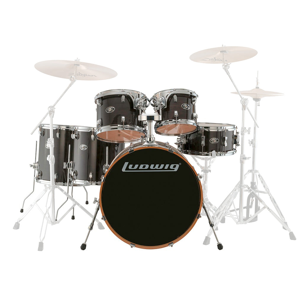Ludwig - Evolution Maple 22&quot; - Shell Pack - Translucent Black