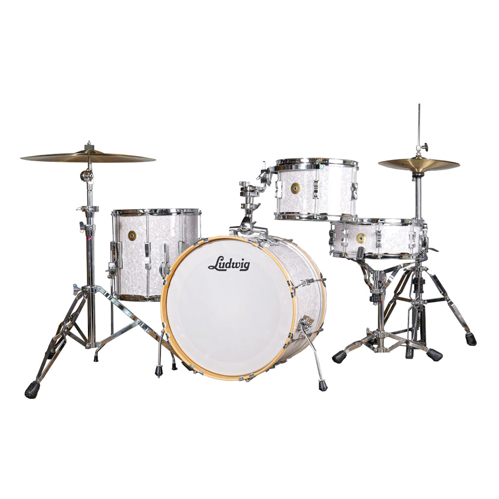 Ludwig - Continental Club 20&quot; Downbeat Plus - 4-Piece Shell Pack White Marine