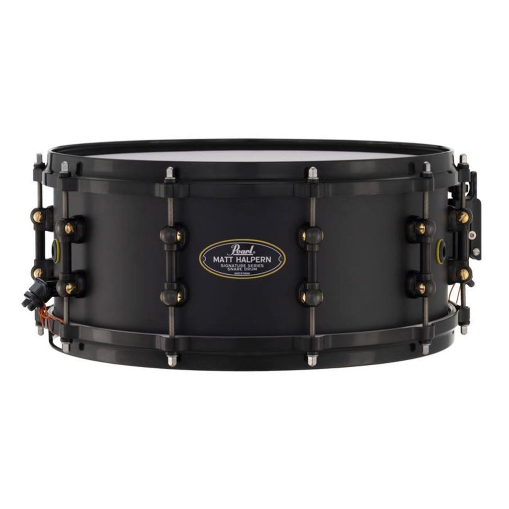 Pearl - Matt Halpern 14"x6" Signature - Snare Drum Black on Brass