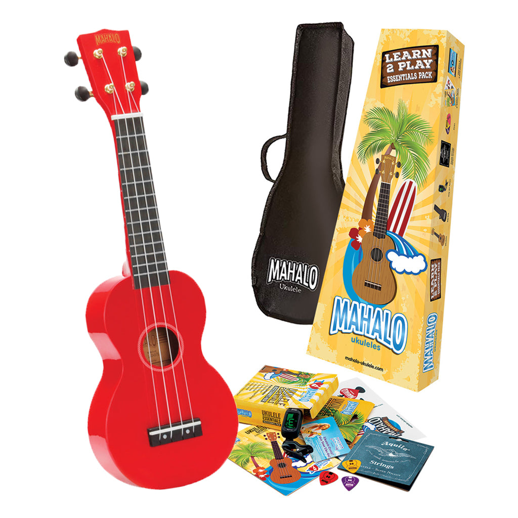 Mahalo Rainbow Essentials Uke Pack Red