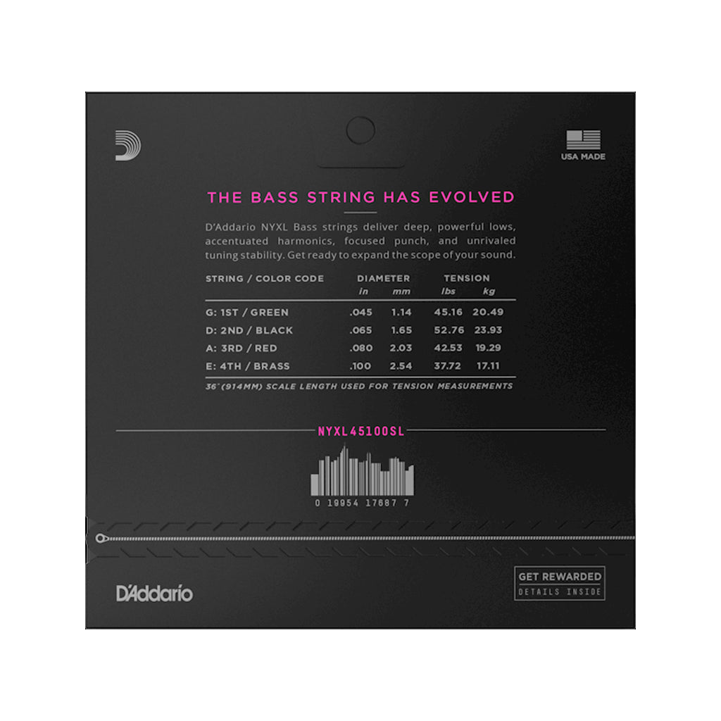 D Addario NYXL45100SL Regular Light Super Long Scale Bass Strings