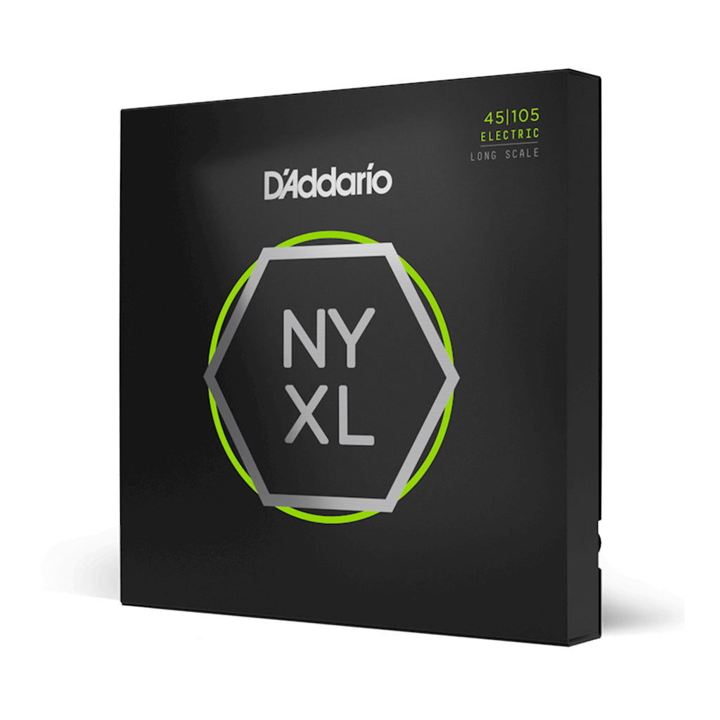 D'Addario - NYXL45105 - Nickel Wound Bass Guitar Strings, Light Top / Med Bottom, 45-105, Long Scale