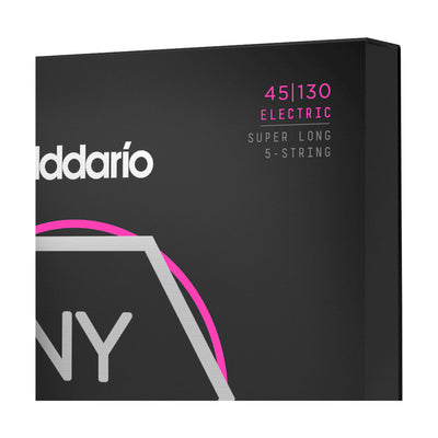 D'Addario - NYXL45130SL 45-130 Regular Light Super Long Scale 5-String Bass Strings