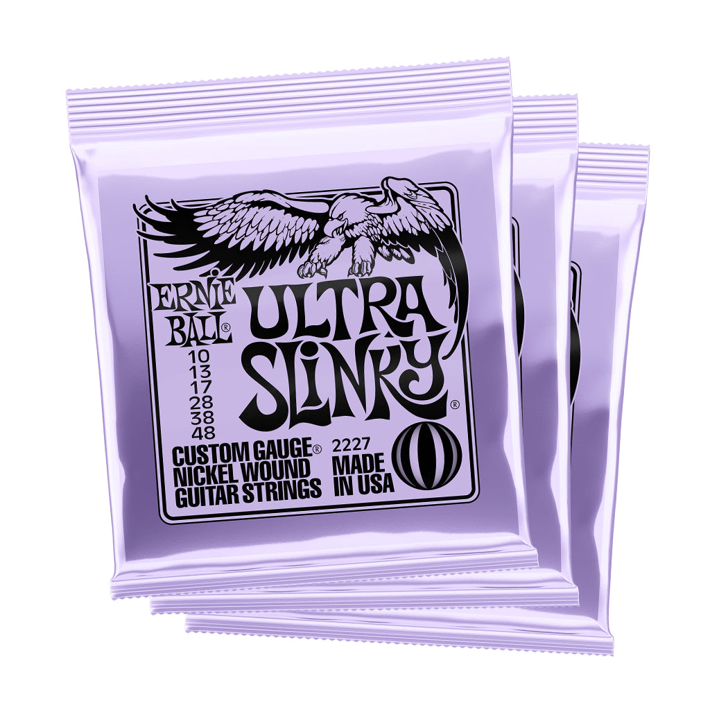 Ernie Ball Ultra Slinky Nickel Wound 10 48 Electric Guitar Strings 3 Pack