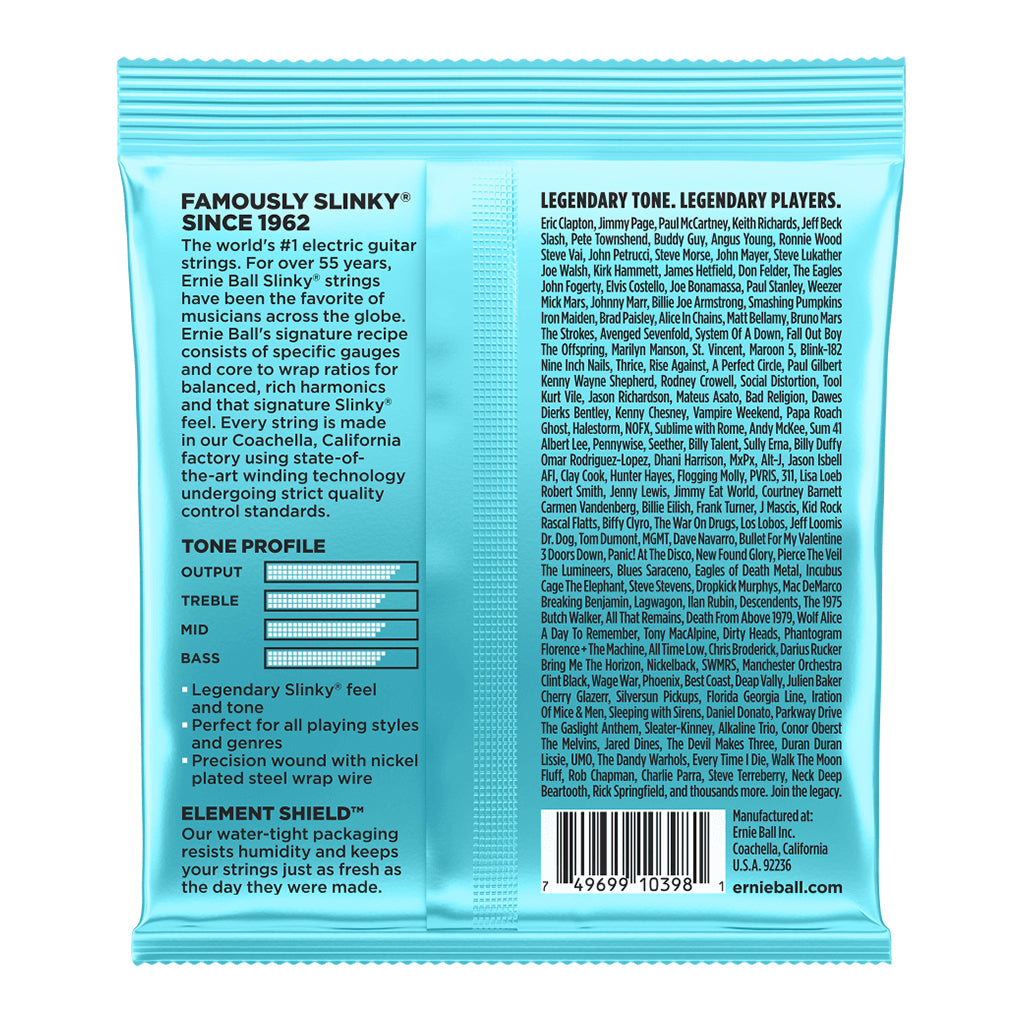 Ernie Ball Mighty Slinky Nickel Wound 8.5 40 Electric Guitar Strings 3 Pack