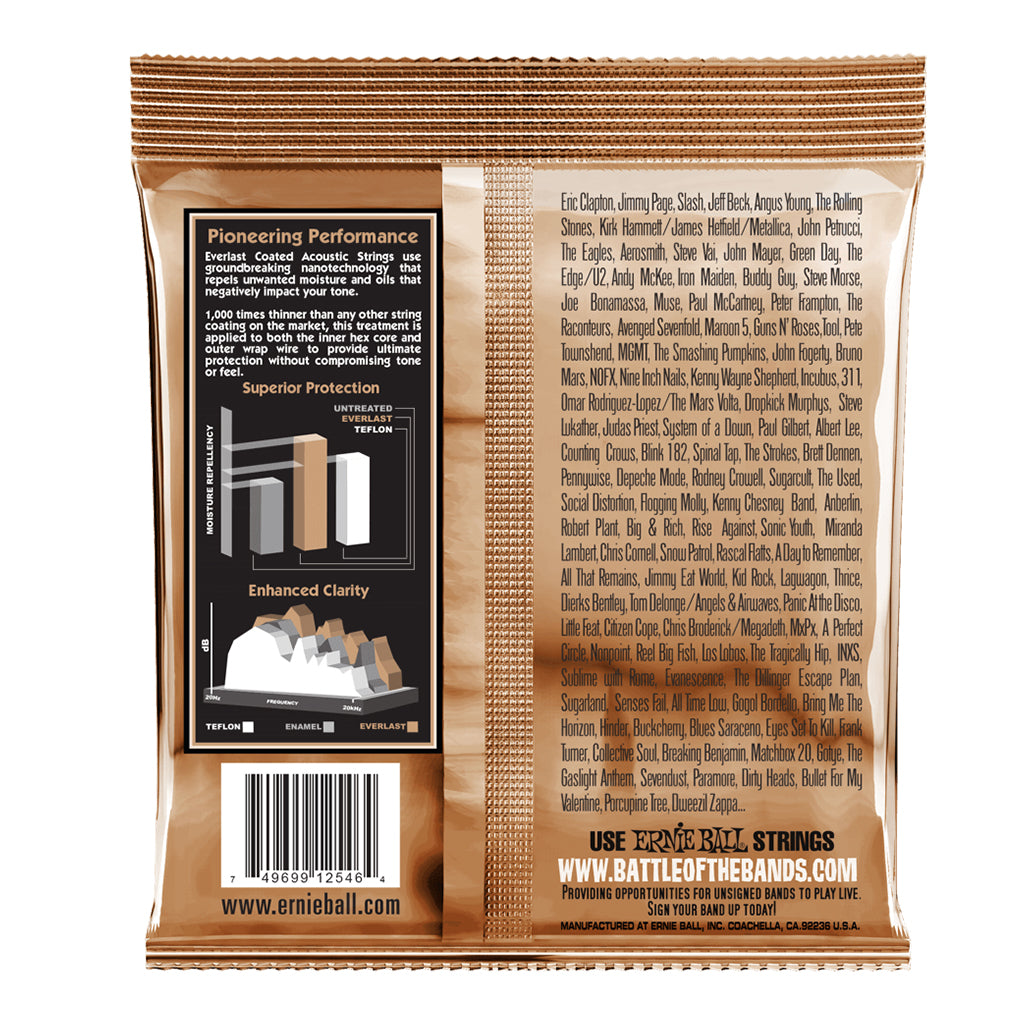 Ernie Ball Earthwood Medium Light Phosphor Bronze 12 54 Acoustic Guitar Strings 3 Pack