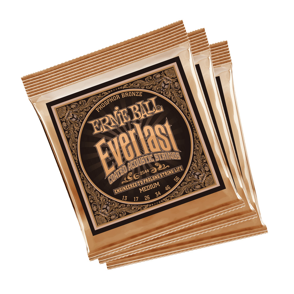 Ernie Ball Earthwood Medium Phosphor Bronze 13 56 Acoustic Guitar Strings 3 Pack