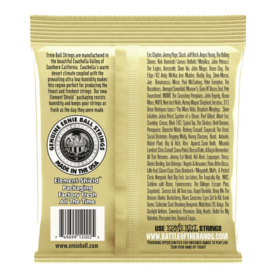Ernie Ball Earthwood Rock and Blues with Plain G Phosphor Bronze 10 52 Acoustic Guitar Strings 3 Pack